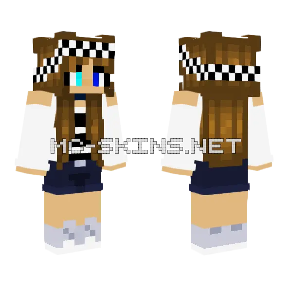 Random Brunette Girl Minecraft skin, front and back