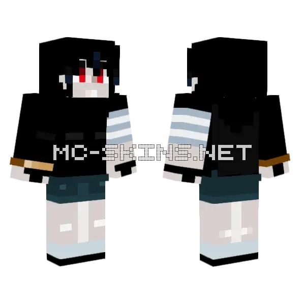 Random Demon Girl Minecraft skin, front and back
