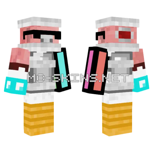 Random Piggy Minecraft skin, front and back