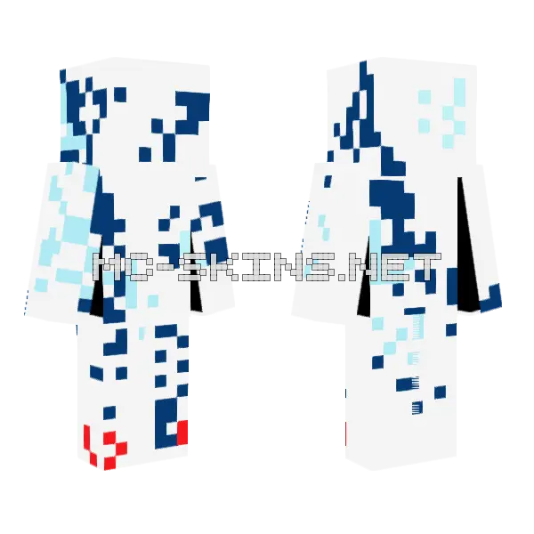 Random Pixels Minecraft skin, front and back