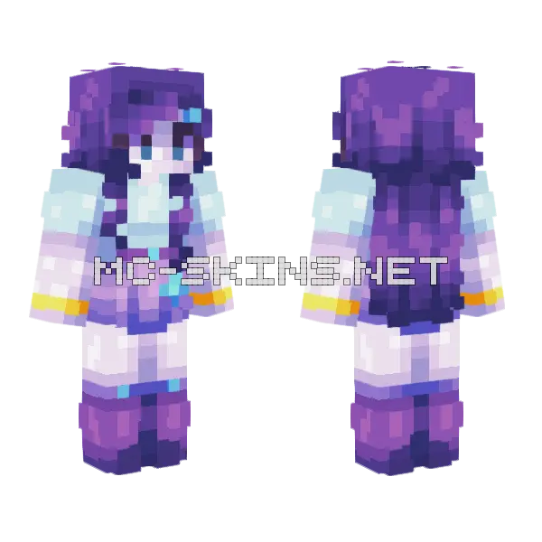Rarity 2 Minecraft skin, front and back