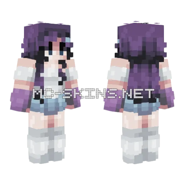 Rarity Girl Minecraft skin, front and back