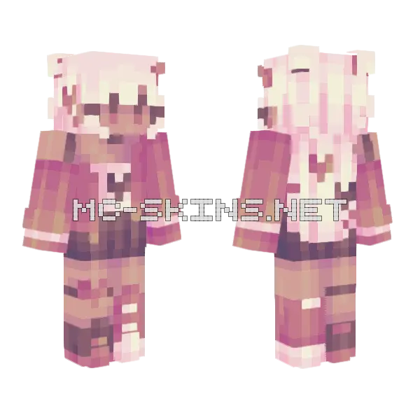 Raspberry Choco Rce Minecraft skin, front and back