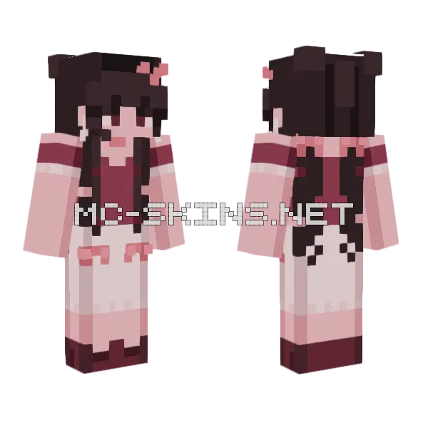 Raspberry Ice for Blue Wing Minecraft skin, front and back