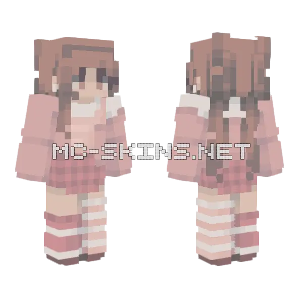 Raspberry Patisserie Minecraft skin, front and back