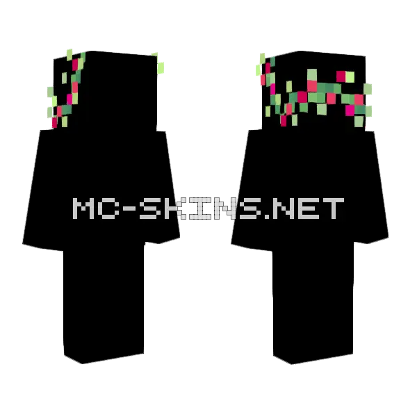 Raspberry Vines Minecraft skin, front and back
