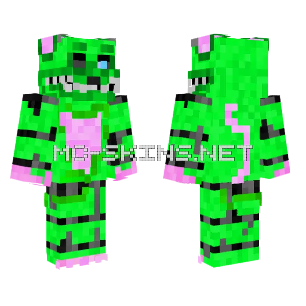 Rat Animatronic FNAF Minecraft skin, front and back
