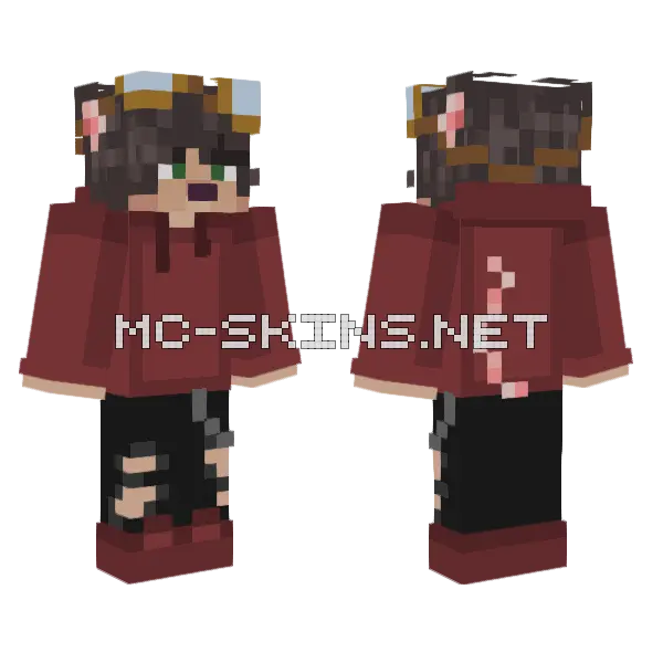 Rat Boy Minecraft skin, front and back