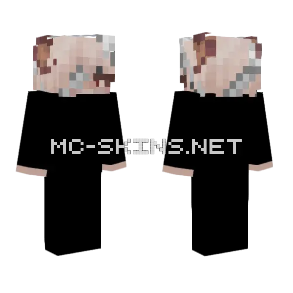 Ratts Head Minecraft skin, front and back