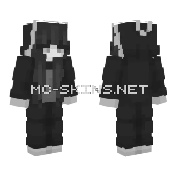 Raven 1 Minecraft skin, front and back