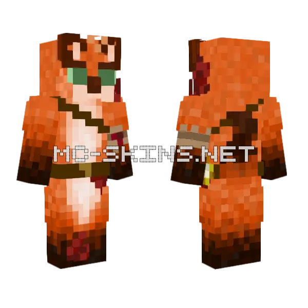 Raven Crystalline RP Minecraft skin, front and back