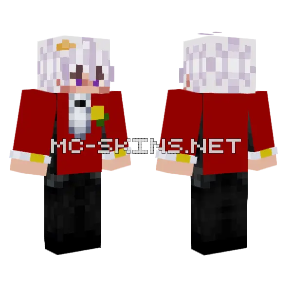 Raven Shellshock Formal Attire Minecraft skin, front and back