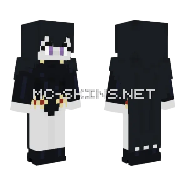 Raven Teen Titans Hood On Minecraft skin, front and back