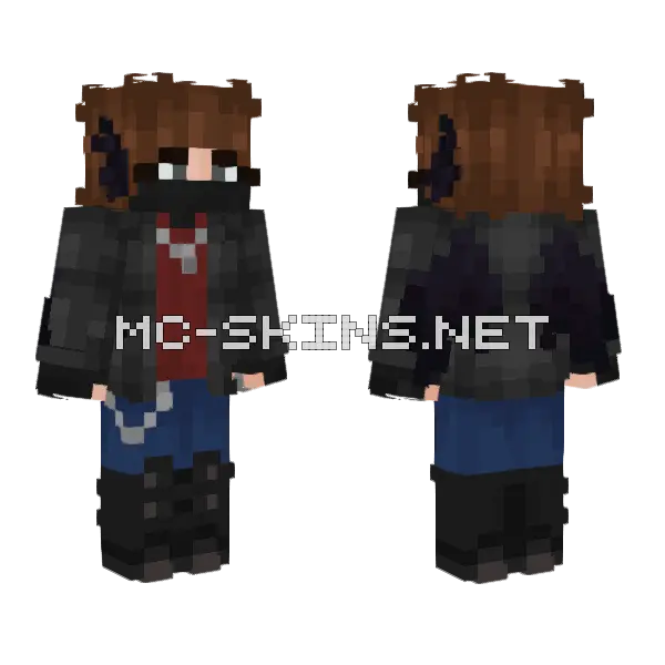 Ravenwindhoof Blue Coat Minecraft skin, front and back