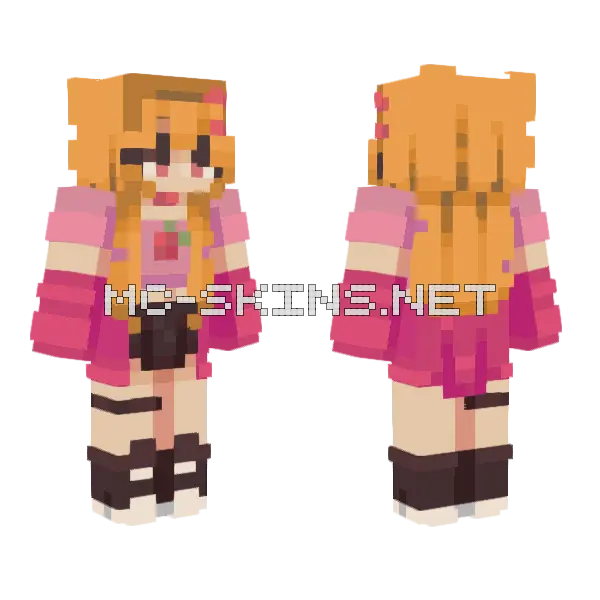 Razzle Dazzle Pink SFA 11 Minecraft skin, front and back