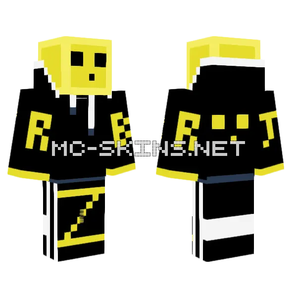 Rb Z J And R Yellow Slime Minecraft skin, front and back