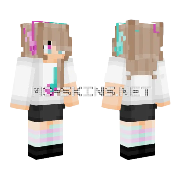 Rce Girl Minecraft skin, front and back