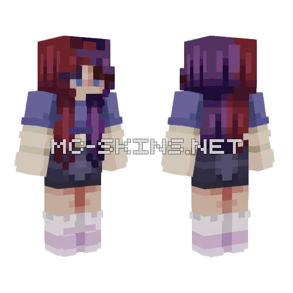 Rce Red And Purple Minecraft skin, front and back