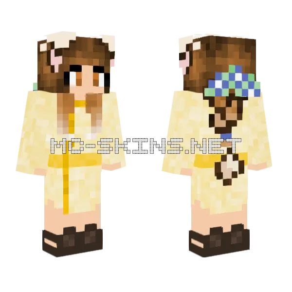 Reagan Minecraft skin, front and back