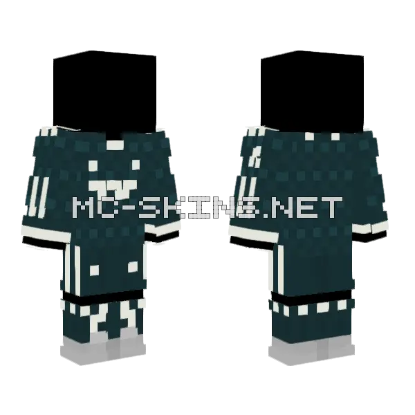Real Madrid 26 27 Away LS Minecraft skin, front and back