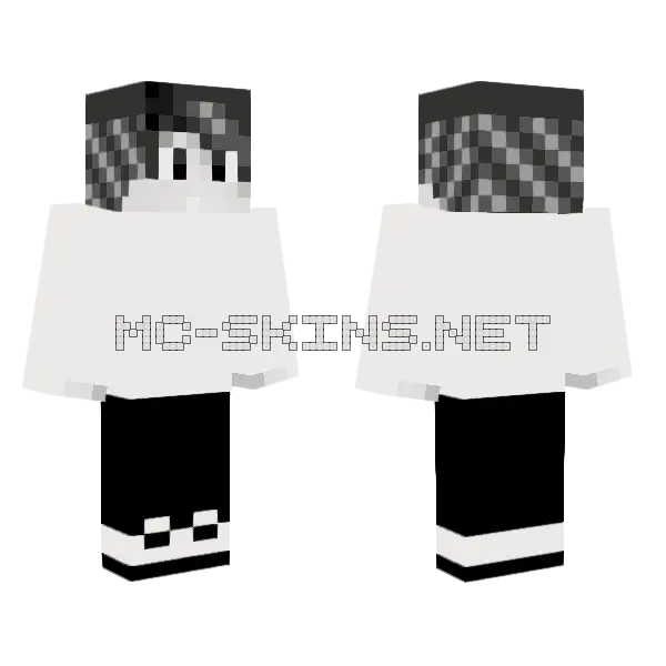 Realistic White Man Minecraft skin, front and back