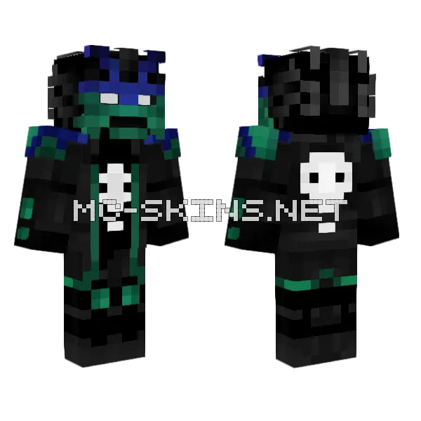 Reaper Samurai Mode Minecraft skin, front and back