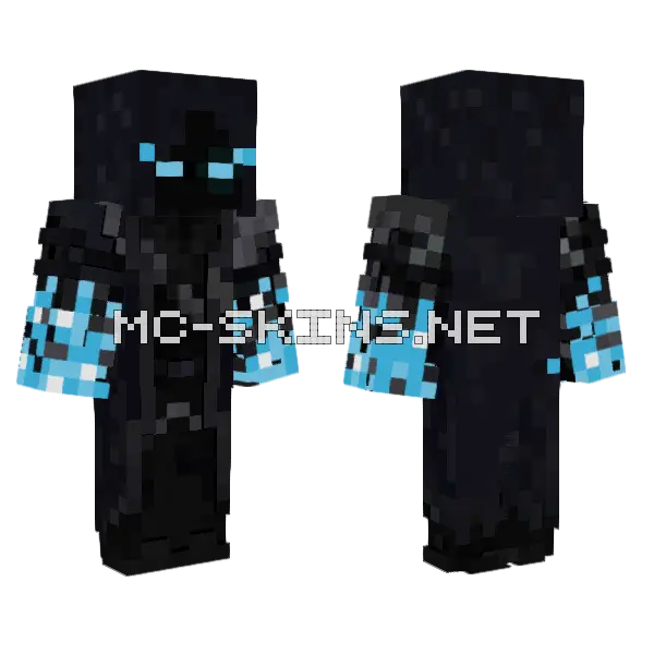 Reaper With Lightning Minecraft skin, front and back