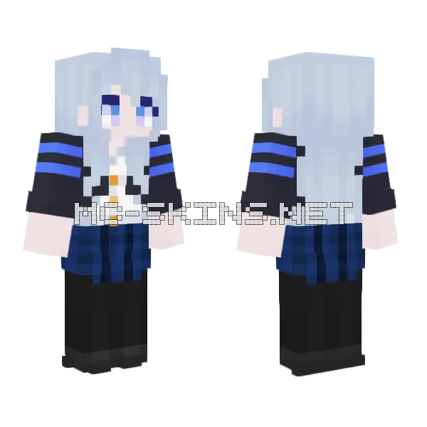Rebeca Uniform Minecraft skin, front and back