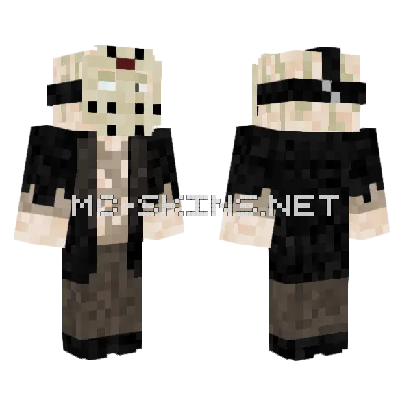 Reboot Jason Voorhees Hockey Mask Minecraft skin, front and back