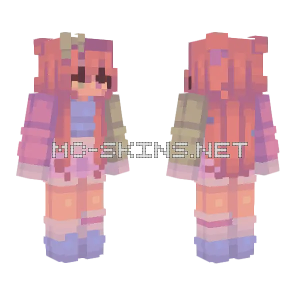 Recess Girl Minecraft skin, front and back