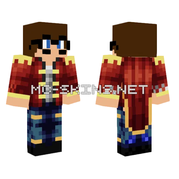 Rechter Minecraft skin, front and back