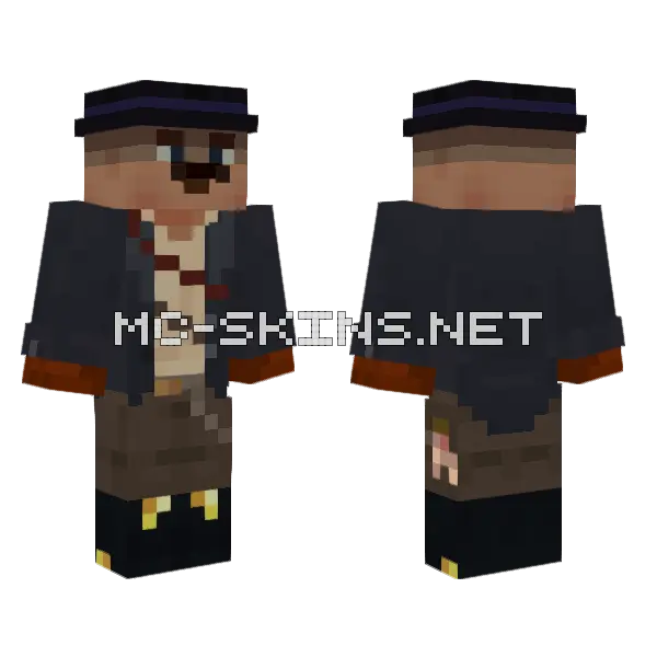 Recreation 1 V2 Minecraft skin, front and back