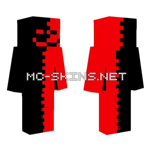 Red And Black Demon Minecraft skin, front and back