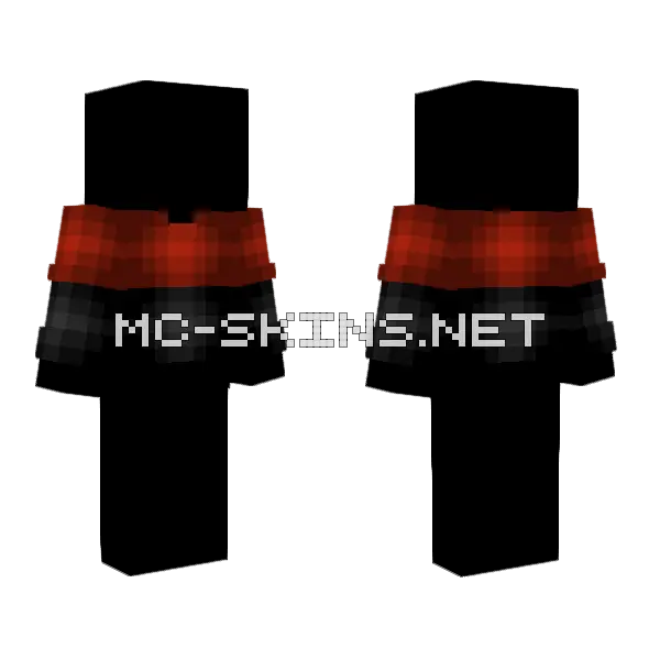 Red and Black Half Sweater Minecraft skin, front and back