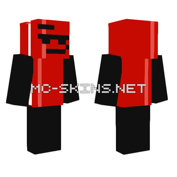 Red and Black Jumpsuit, front and back