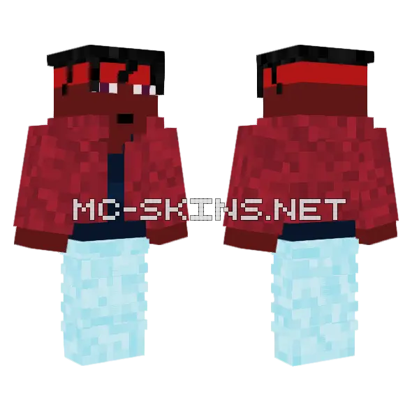 Red And Black Mage Minecraft skin, front and back