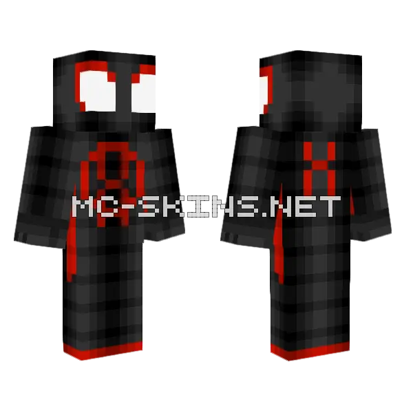 Red And Black Monster Minecraft skin, front and back