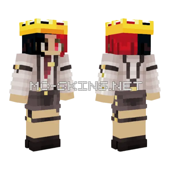 Red And Black Outfit Minecraft skin, front and back
