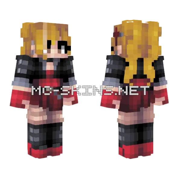 Red and Black Outfit, front and back