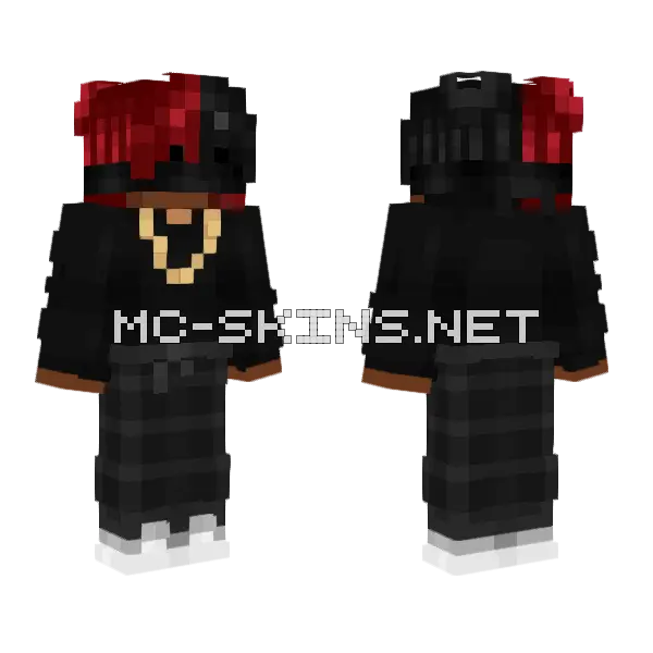 Red And Black Suit Minecraft skin, front and back