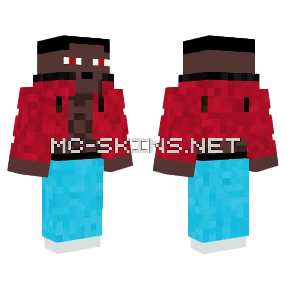 Red and Blue Jester, front and back