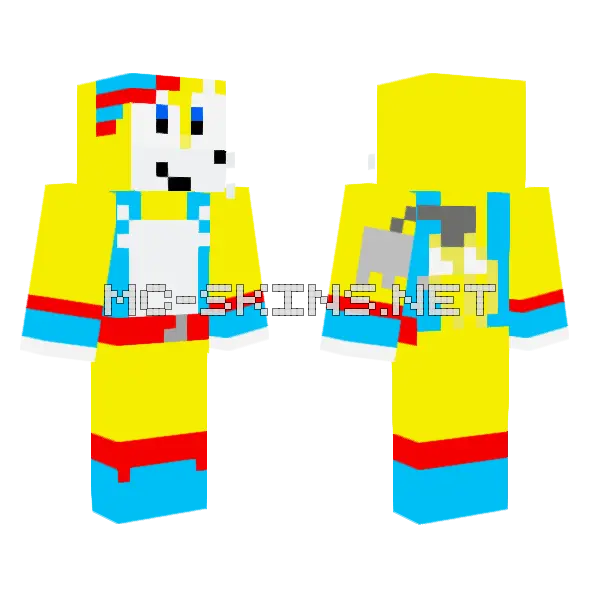 Red And Blue Sails Minecraft skin, front and back