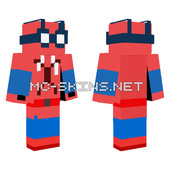 Red and Blue Spider Suit, front and back