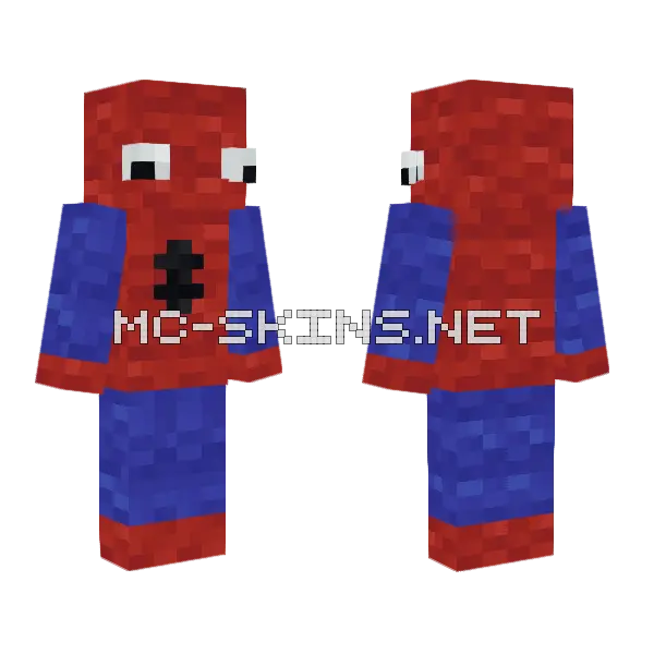 Red And Blue Spooder Suit, front and back
