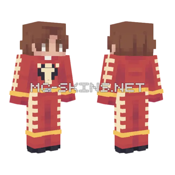 Red and Gold Uniform, front and back