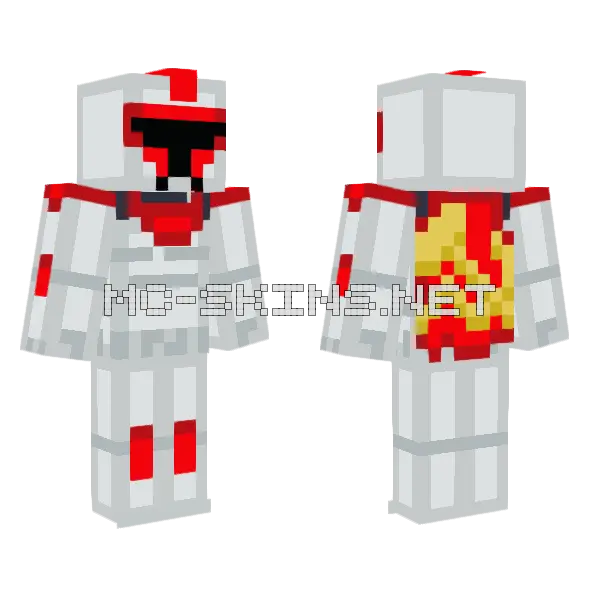 Red and White Clone Trooper, front and back