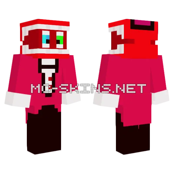 Red and White Jester, front and back