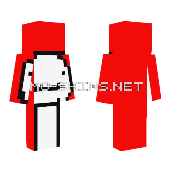 Red and White Jester, front and back