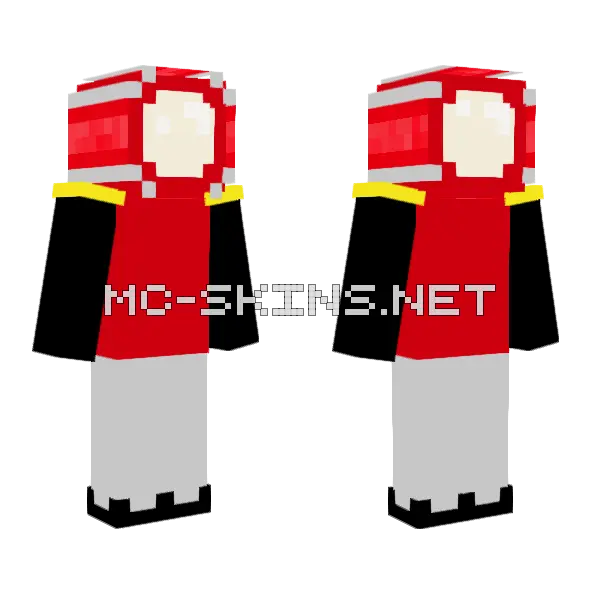 Red and White Mushroom Minecraft skin, front and back