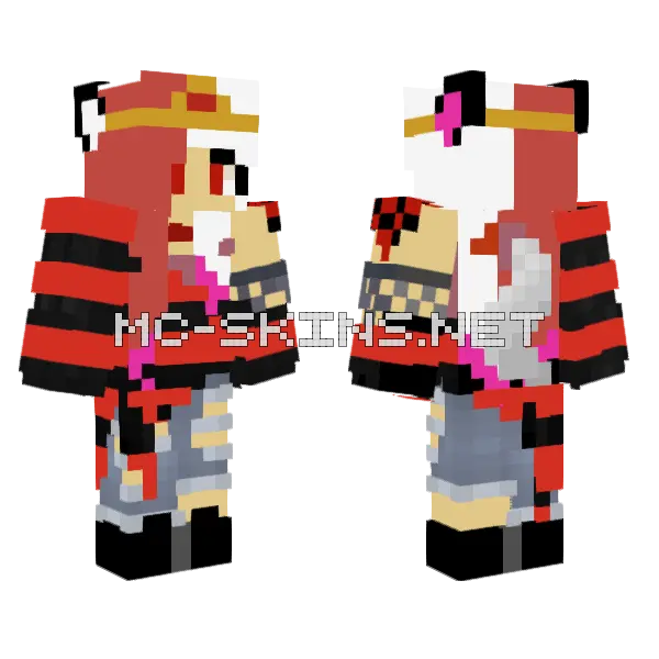 Red And White Outfit Minecraft skin, front and back